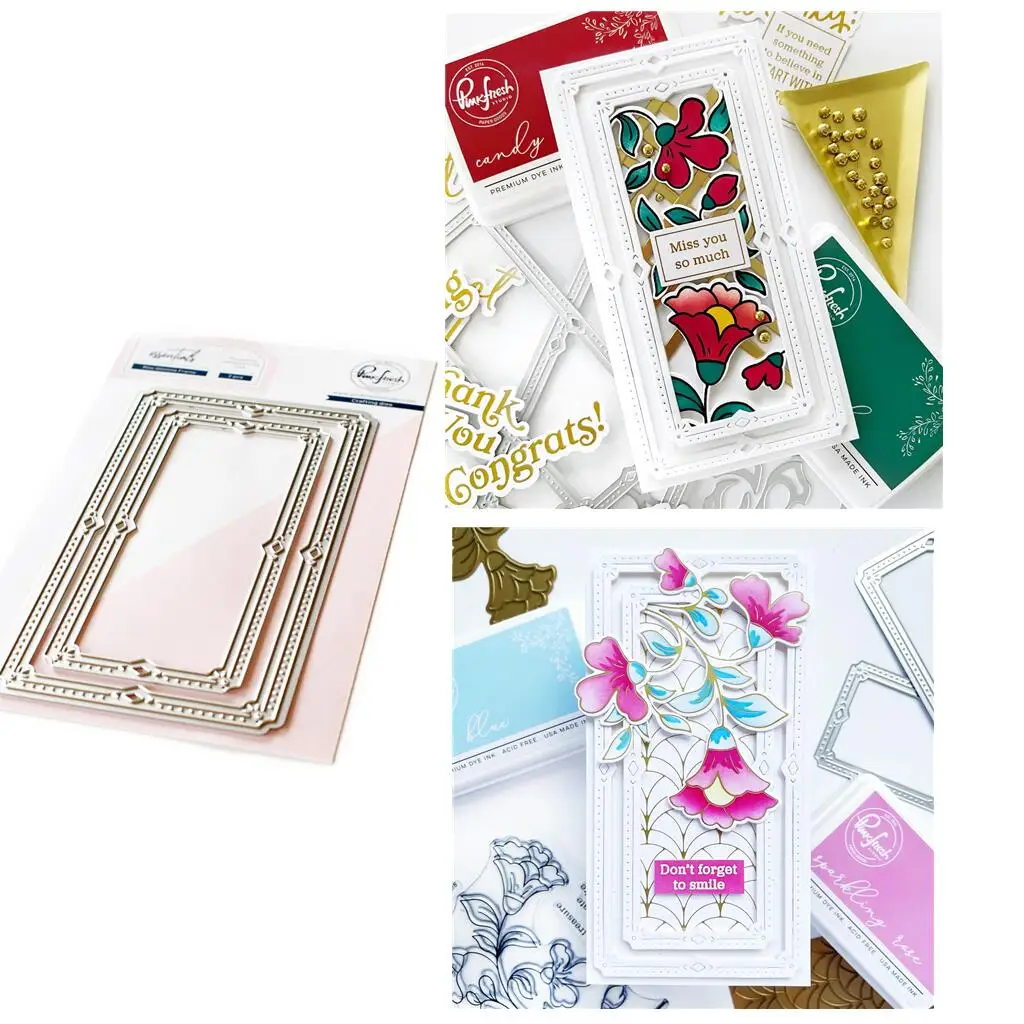 Mini Slimline Frames Craft Metal Cutting Dies Embossing Mold Scrapbook Paper Knife Mould Blade Punch Decoration 2022 New