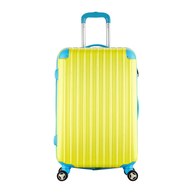 20 24 28 Inch Color-Striped Suitcase with Spinner Wheels, TSA Lock, Combination Lock & Reinforced Corners - Lightweight Luggage