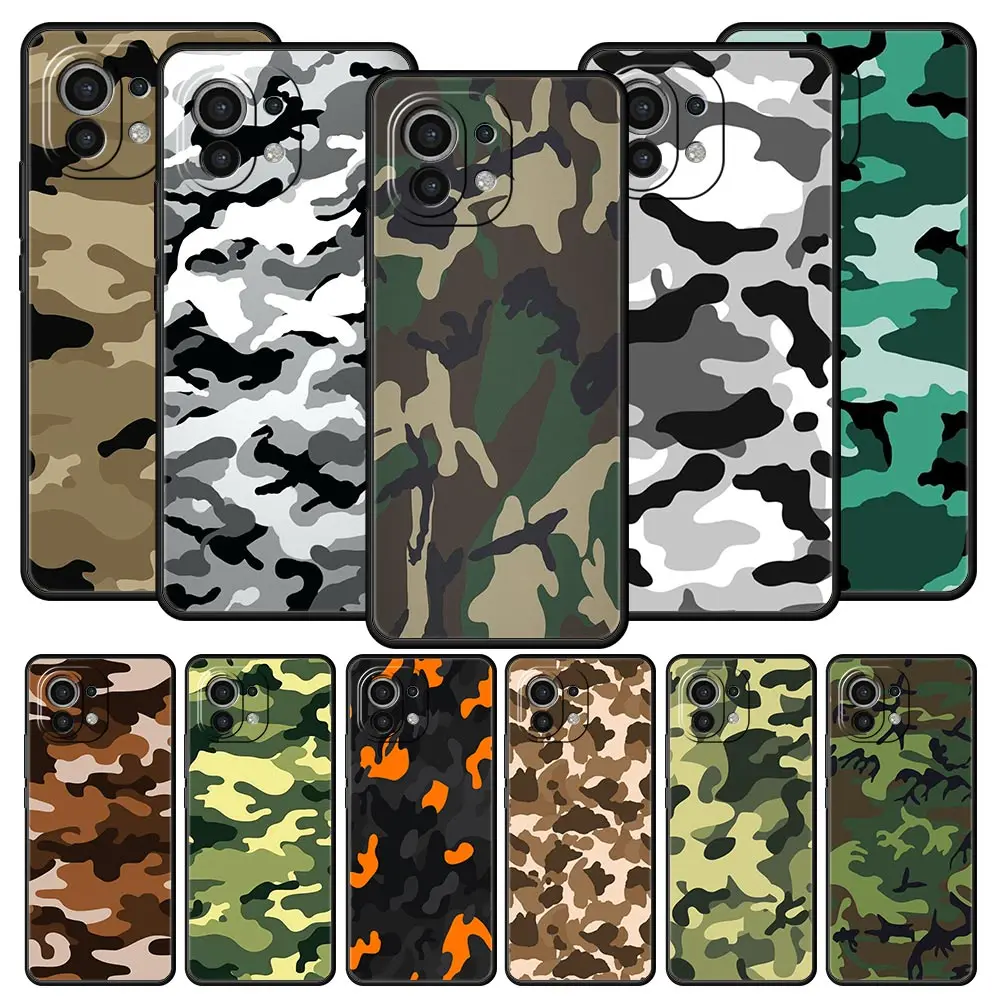 

Camouflage Camo Military Army Phone Case For Xiaomi 14 13T 12T Pro 12 13 11 Ultra Mi Note 10 Lite 10T 5G 11X Pro 11T 11i Cover