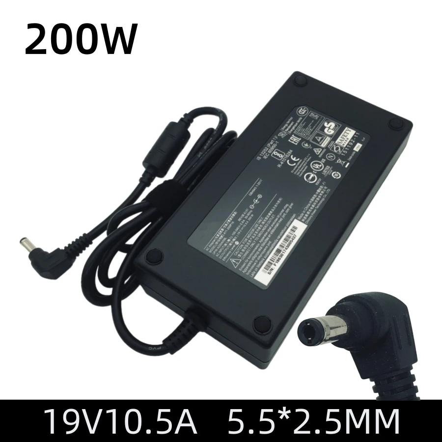 

Адаптер для ноутбука 19 В, 10,5 А, 200 Вт для Msi GS65 GS73 GE62VR GE63VR GP72MVR GL62VR MS-16K2 MS-179B, зарядное устройство A11-200P1A