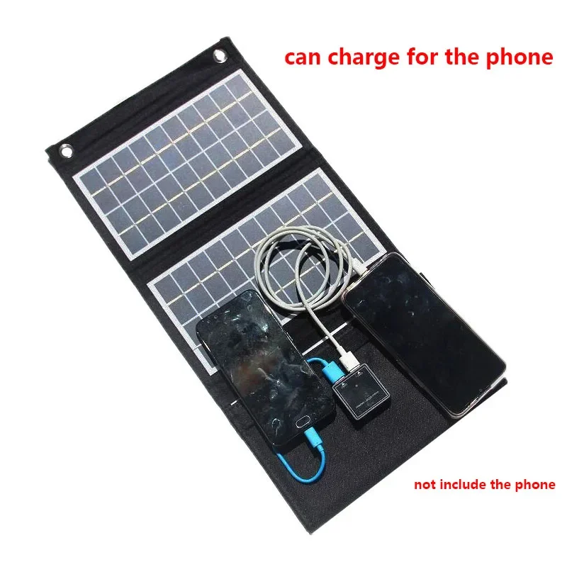 120W/100W/70W Foldable Solar Panel 2 USB 5V Solar Charge Waterproof for Cell Phone Outdoor Camping Tourism Fishing Solar Battery