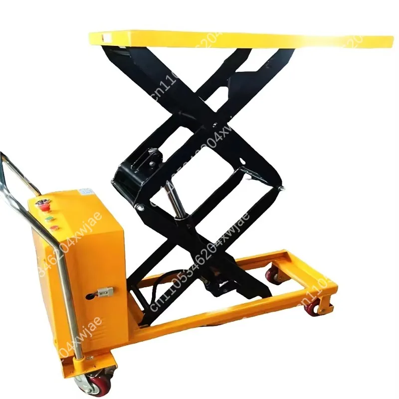 

Сверхмощный мобильный электрический ножничный подъемный стол 500 кг, 4-колесная гидравлическая подъемная платформа 90,5x50 см для складской фабрики