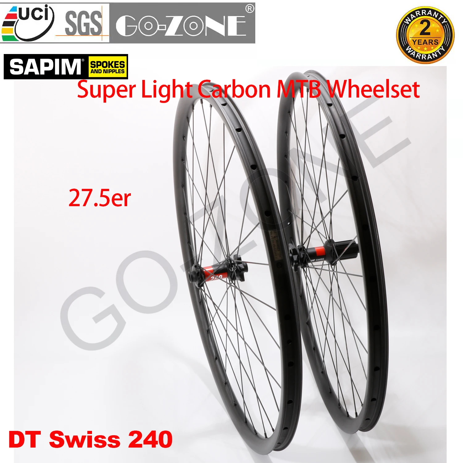 New Carbon Ultra Light 27.5er MTB Wheels Disc Brake Symmetry/Asymmetry Tubeless DT 240 Sapim 27.5er Carbon MTB Wheels