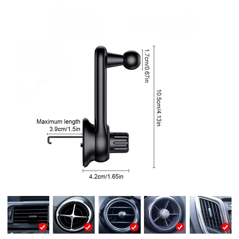 

Car Accessories Car Air Vent Mount Clip Adapter Phone Holder Stand For Car Charger Extension Support Bracket 17mm Ball