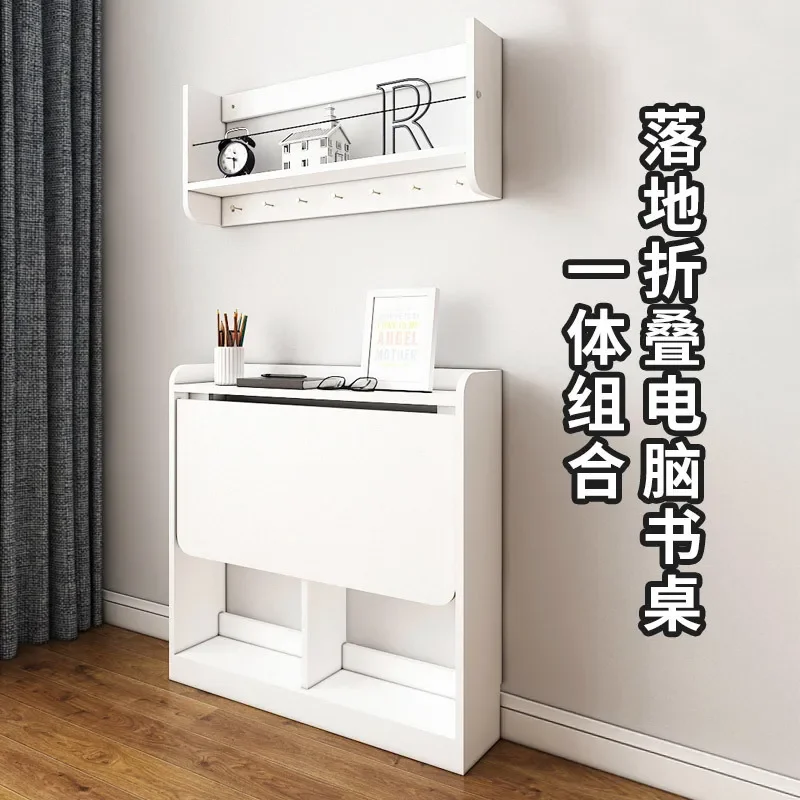 Folding Desk Small Apartment Wall Hanging Wall Writing Corner Corner Bookshelf Computer Telescopic Storage Learning