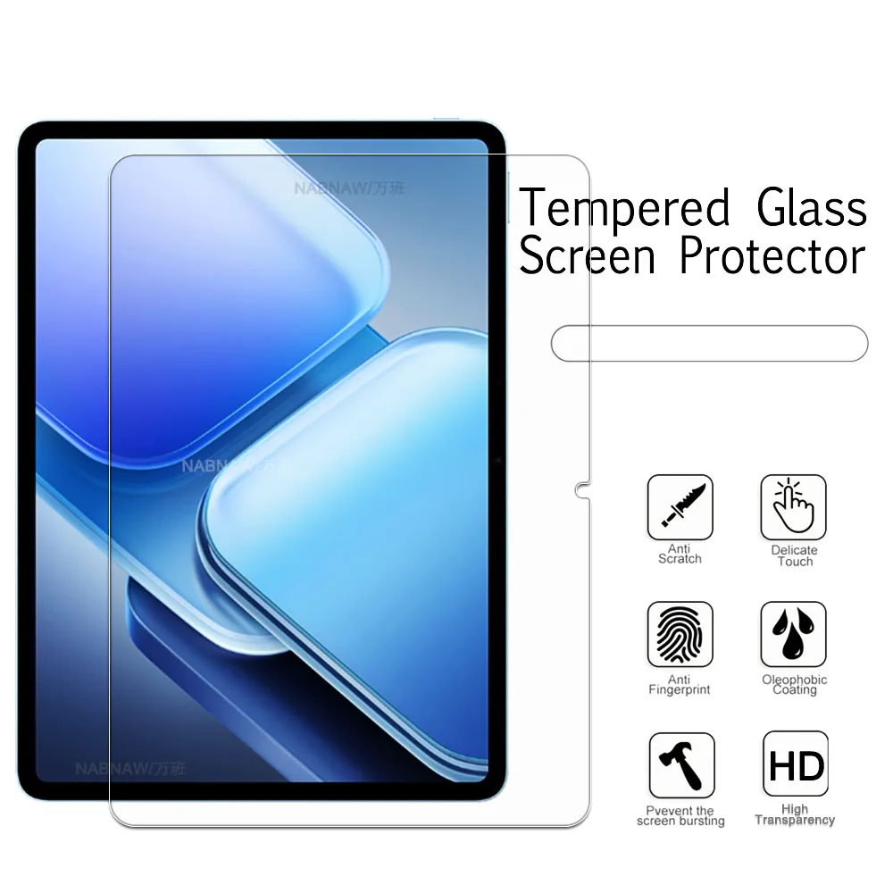 2 Pieces Clear Anti-Scratch Screen Protector Tempered Glass For Vivo IQOO Pad2 Pro 13-inch Hard Protective Film