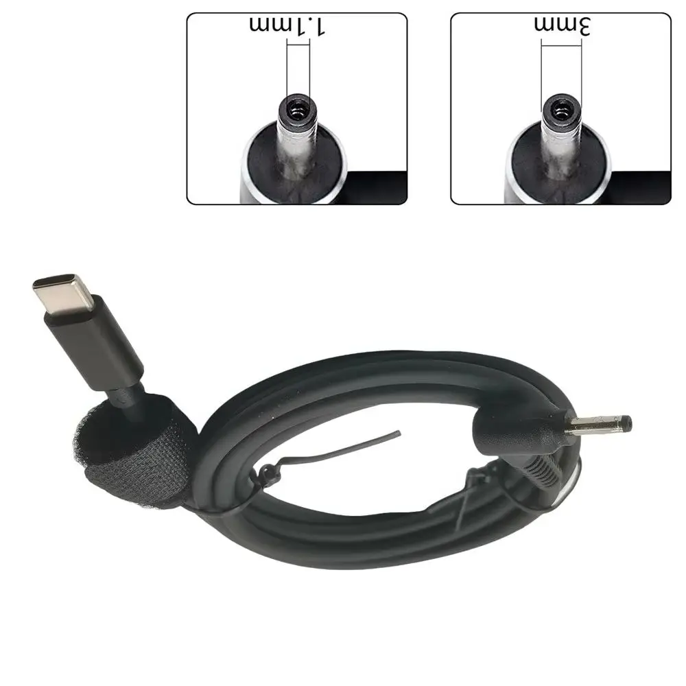 Type C to DC 3.0x1.1 3.0*1.1mm Male Plug Converter USB-C PD Charging Cable Cord for Acer Aspire Laptop Power Adapter Notebook PC