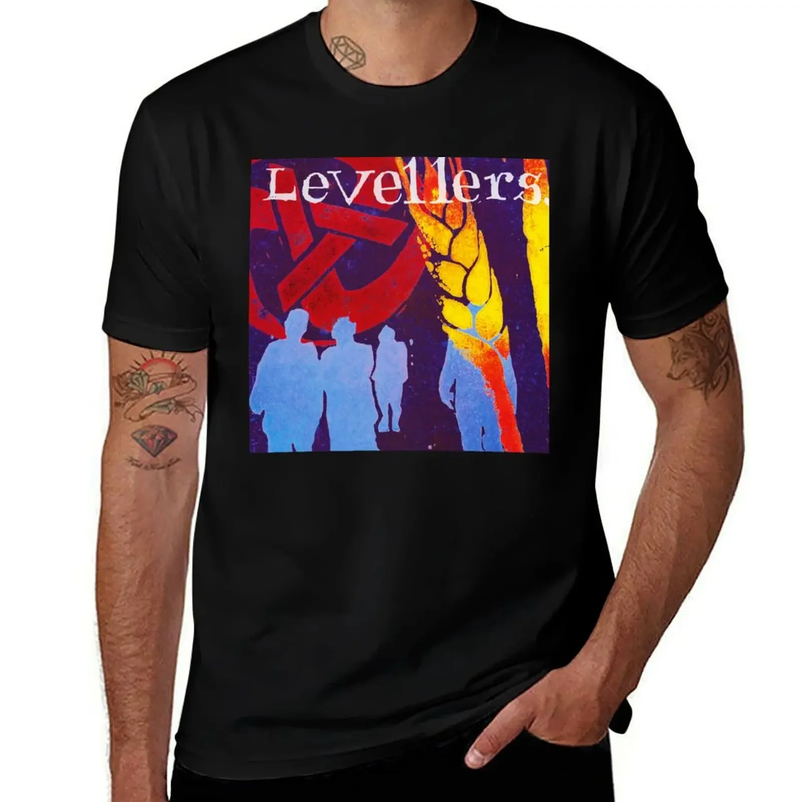 levellers music tour 2021 sukardi T-Shirt customs design your own clothes men workout shirt