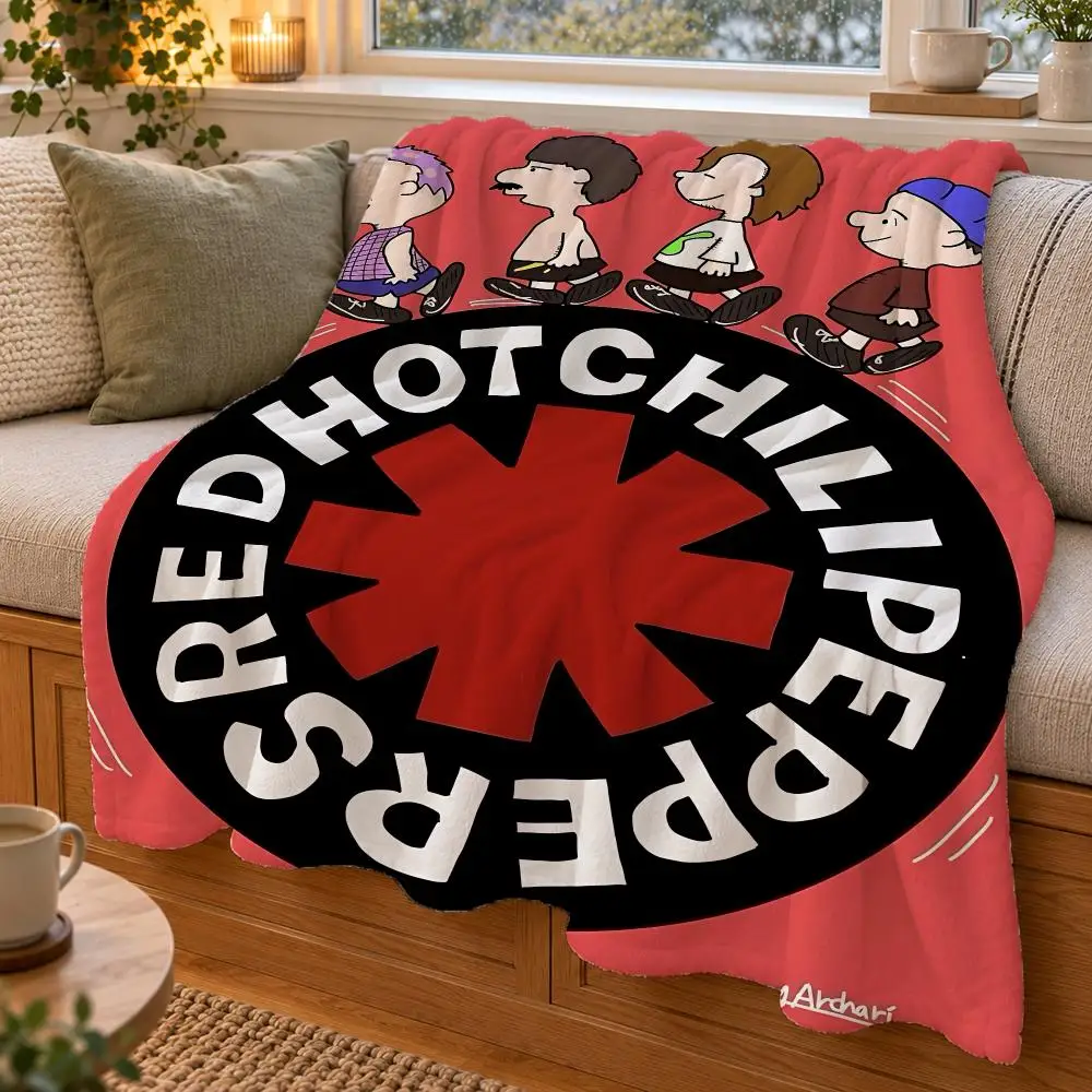 Red Hot Chili Peppers Band Throw Double Sided Flannel Throw Blanket Soft Warm Washable Home Decor