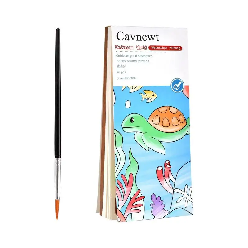 

Watercolor Book Kids Watercolor Painting Workbook Set Sketchbook Supplies Drawing Pad Small Summer Activities For Toddler Boys