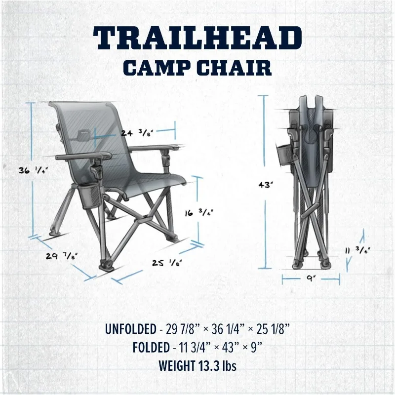 Trailhead Silla de campamento plegable, carbón