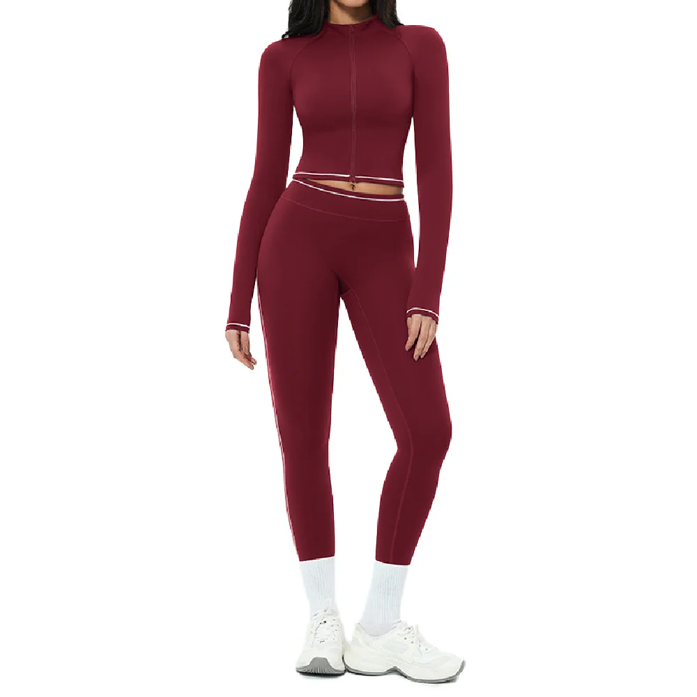 

Комплект из 2 предметов: Женский спортивный костюм для йоги, тренировок и фитнеса (спортивные топы и леггинсы), спортивная одежда для женщин