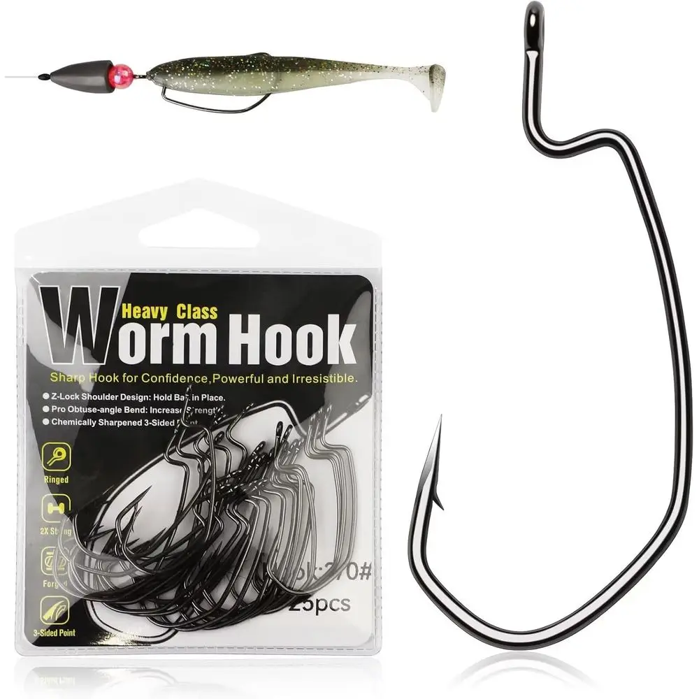 

EWG смещенные червячные крючки для ловли окуня 100 шт./50 шт. Texas Rig крючки для пресной воды и соленой воды 1 # 1/0 2/0 3/0 4/0