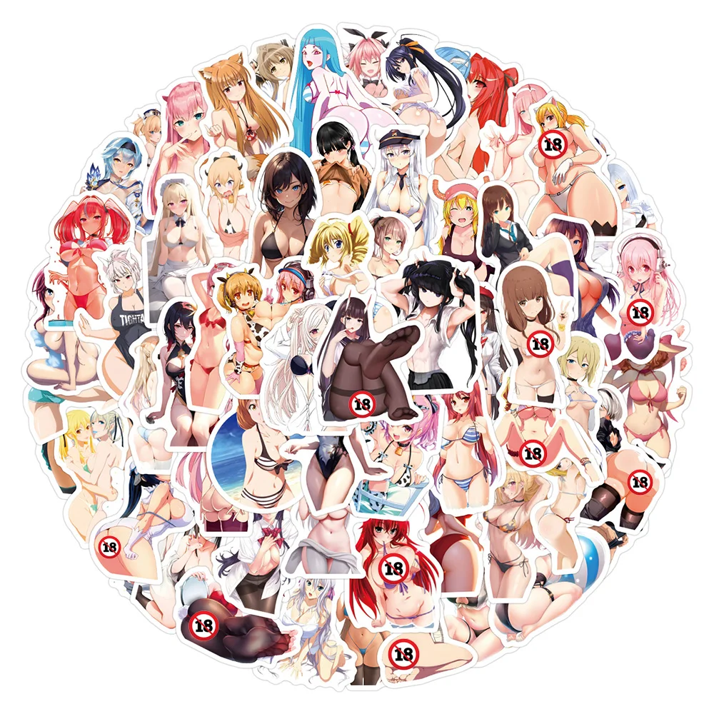 10/30/50/120Pcs Cute Anime Sexy Girl Graffiti Sticker Waterproof Decals Guitar Luggage Notebook Phone Skateboard Cup Sticker