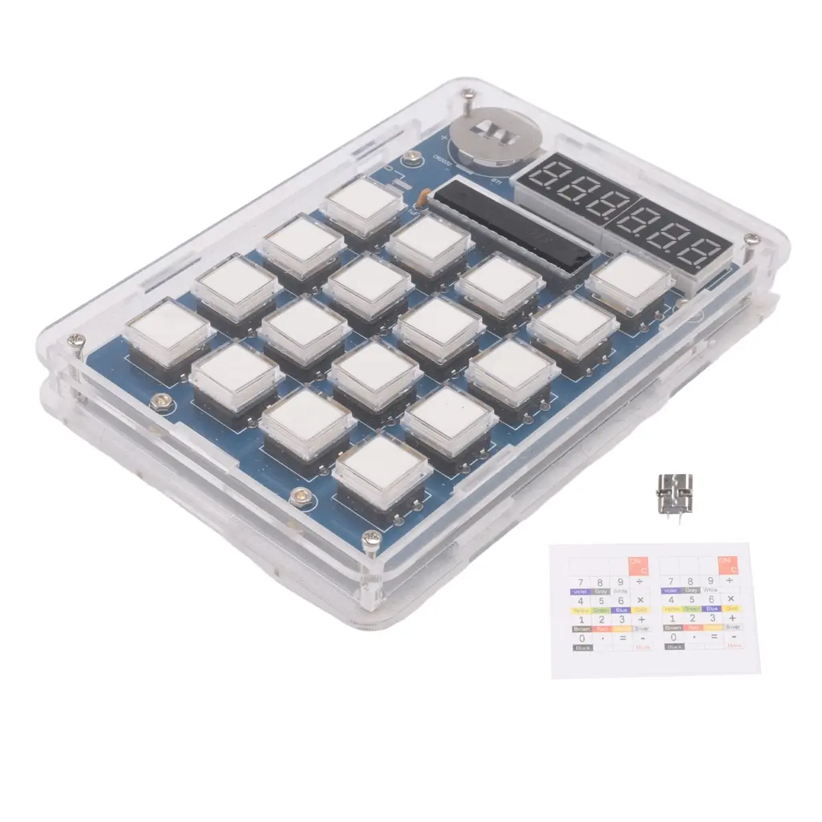 #52G Welding Practice Kit, 6-Digit DIY Calculator Kit Electronics Kit,soldering projects,(Metal)