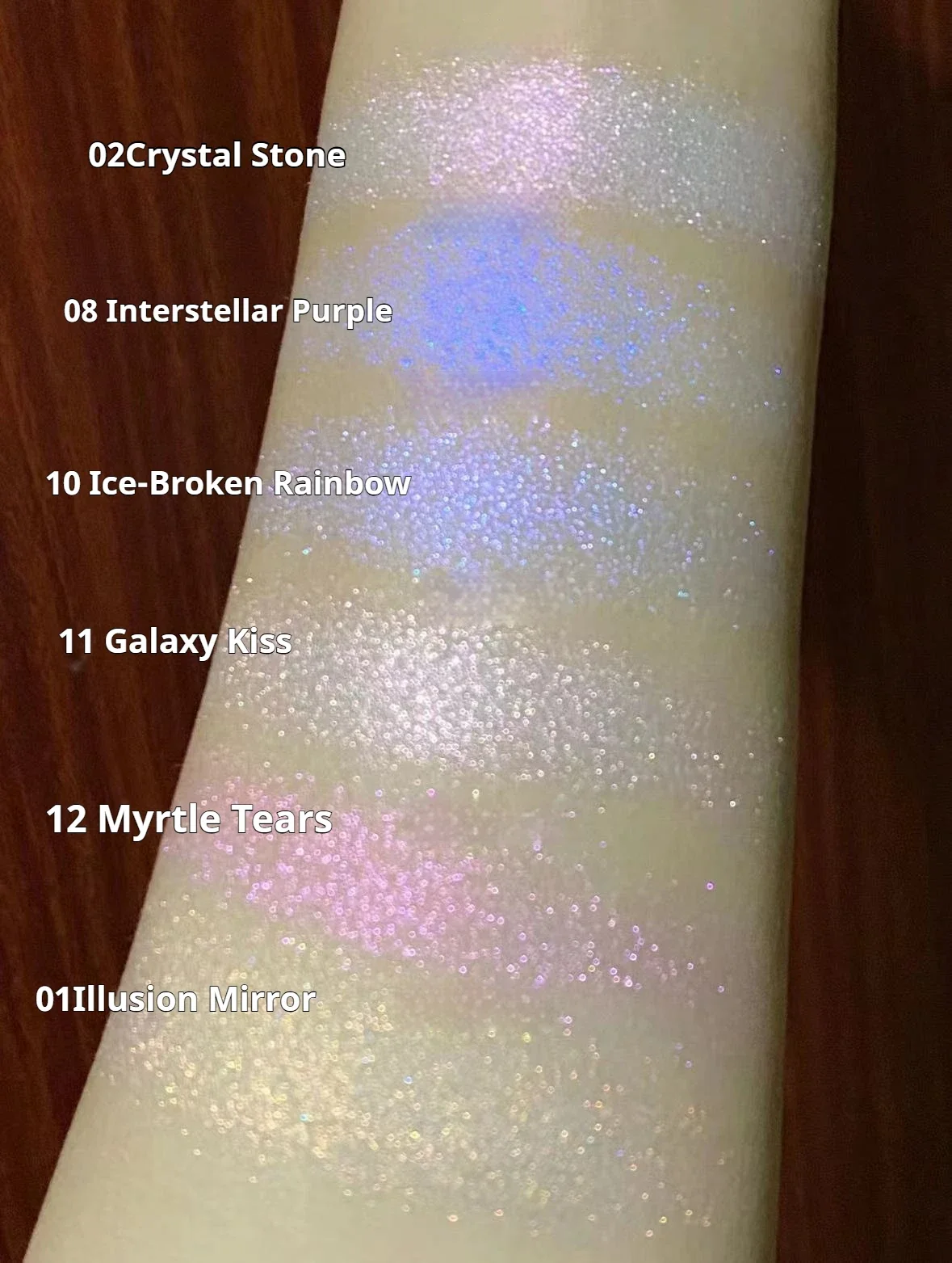 RMT High Gloss Chameleon Highlight Viola opaco Polvere fine Crema Fard Lucido Viso Schiarente Piastra integrata Trucco ROMATICO