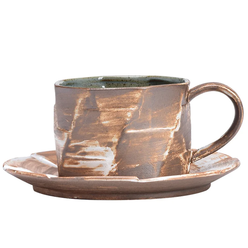 

Ceramic coffee with saucer set single product milk retro home afternoon tea cup