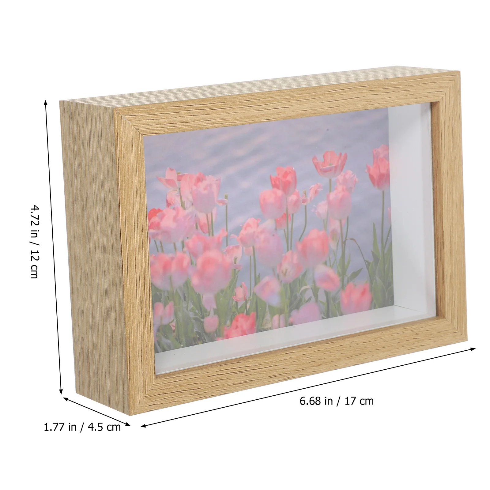 إطار صور توليب ضوء الليل Led سطح المكتب الديكور لغرفة النوم طاولة مكتبية ديكور إطار الصورة الحديثة مقهى المنزل #1