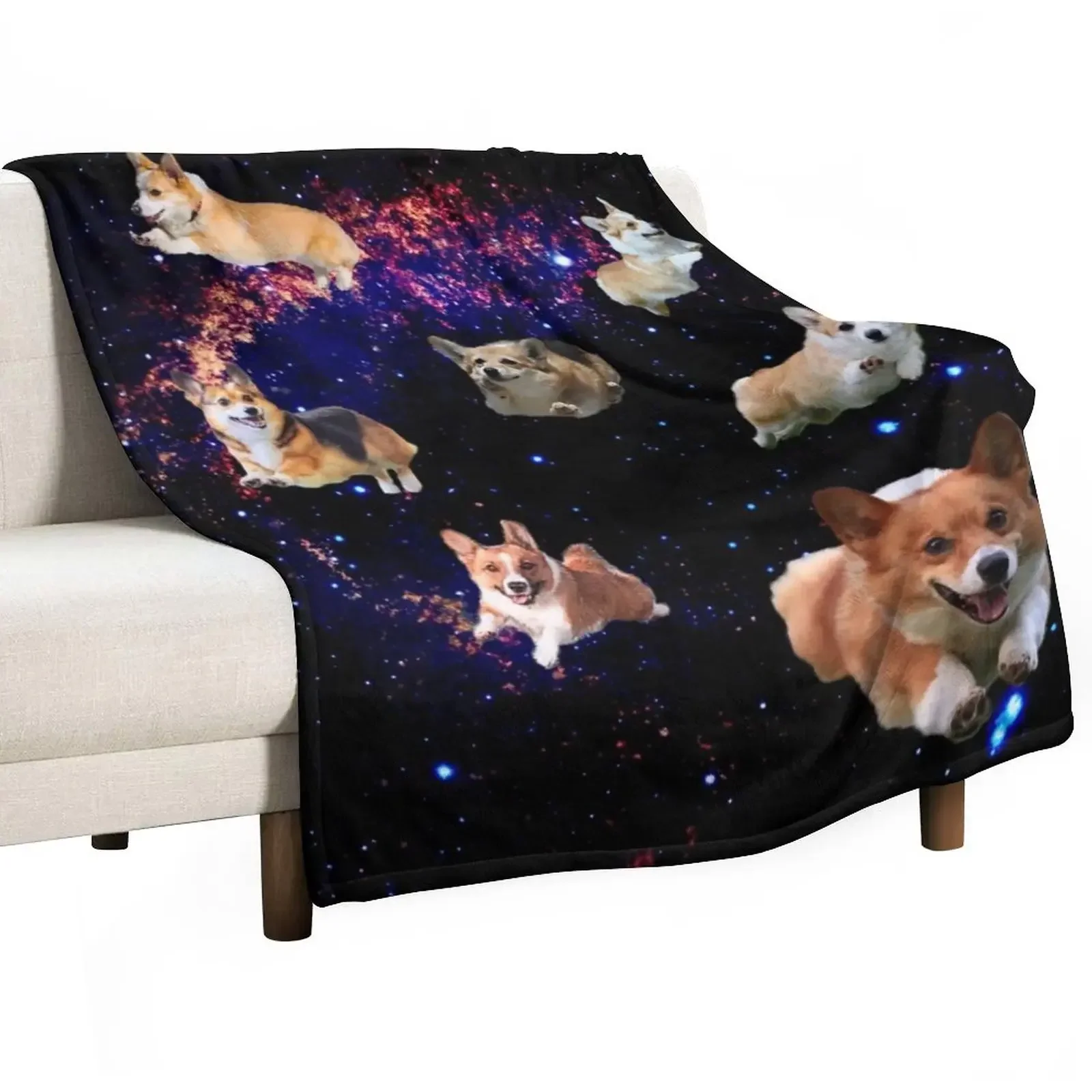 

Space Corgis Throw Blanket manga For Decorative Sofa Thermal Blankets