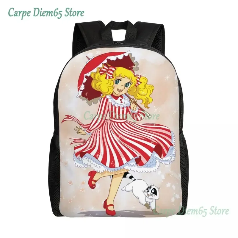 Candy Candy Laptop Backpack Women Men Basic Bookbag for School College Students Japan Anime Manga Bag