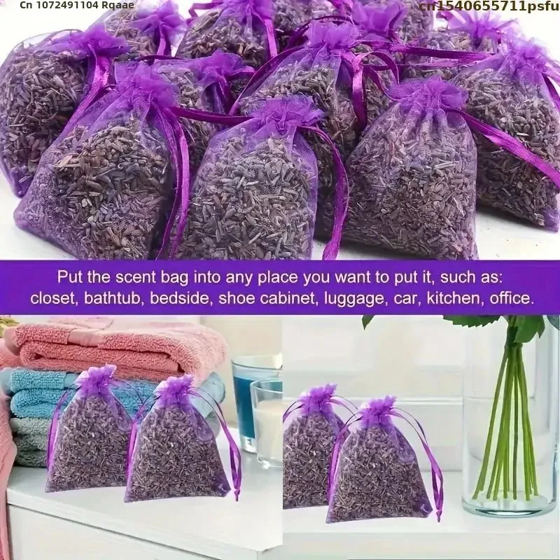 Aromatic Natural Lavender Sachets Potpourri Dried Flower Incense Household Wardrobe Drawer Car Air Freshener Wedding Decoration