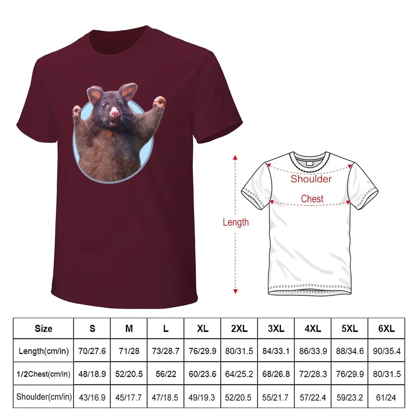 Copy of wahoo rat - positive possum meme (improved) T-Shirt tops blacks summer top t shirt men