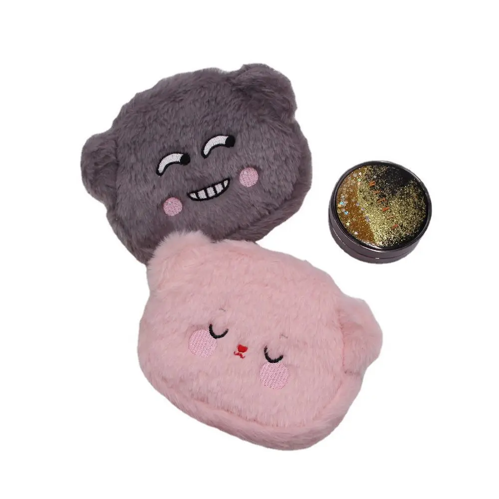 Carteira de urso de pelúcia dos desenhos animados dos desenhos animados de pelúcia portátil saco de moedas de pelúcia criativo colorido dos desenhos animados urso moeda bolsa chlidren