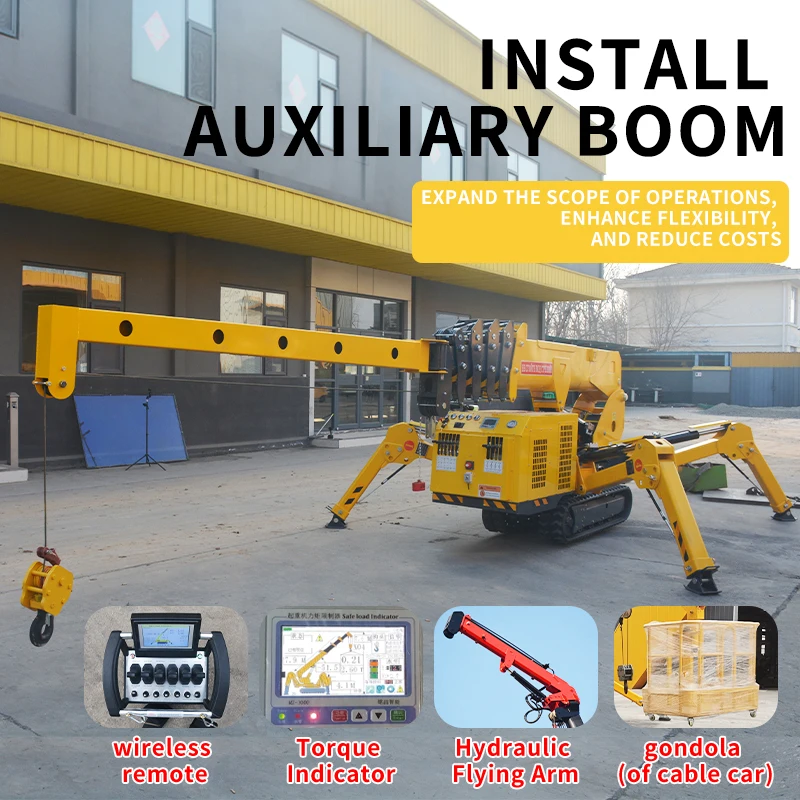 High Lifting Spider Crane 5 Ton Crawler Crane Robust Build Quality for Challenging Construction
