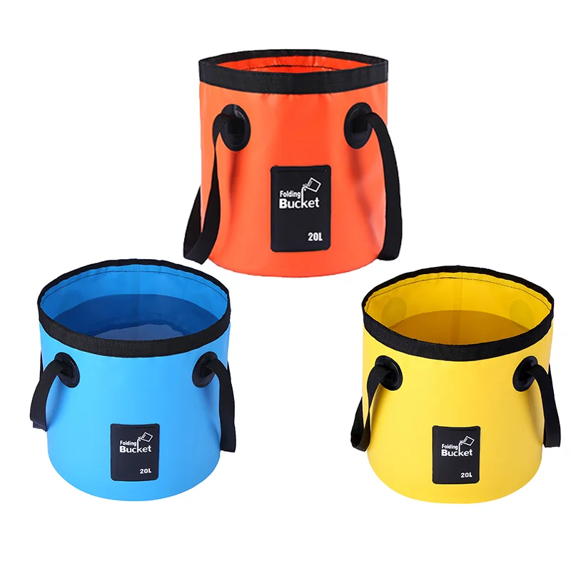 20L portable water bucket foldable water bucket camping water storage container car supplies travel hiking fishing gardening