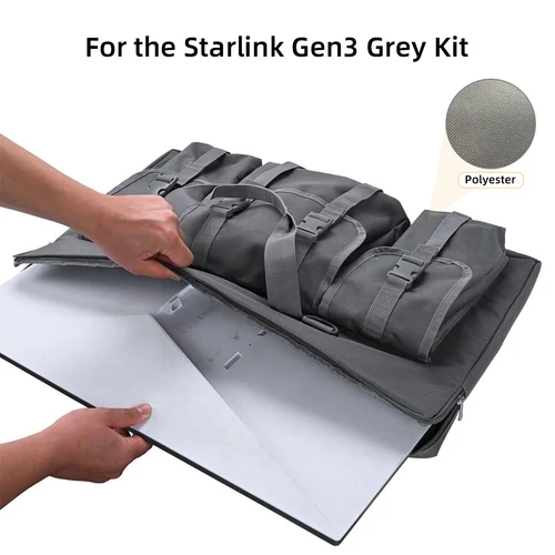 Imagen 2 del producto Adecuado para bolsa de almacenamiento de accesorios portátil STARLINK Gen3, camping al aire libre, bolso portátil, hecho de material de poliéster.