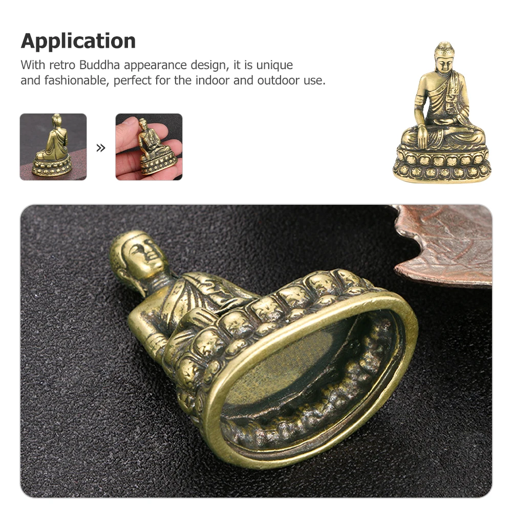 

1pcs Buddha Statue Retro Desktop Sculpture For Home Decor Creative Buddha Statue Tiny Vintage Craft Ornament Zen Decoration