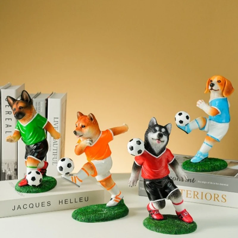 Creative Football Ornament Animal Puppy Model Living Room Study Office Desktop Decoration Unique Design For Home Decor Gift