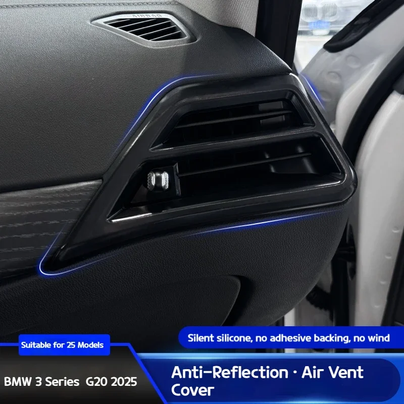 

For BMW 3 G20 2025 three air conditioners trending silicone cover on both sidesanti-dashboard reflective decorative interior