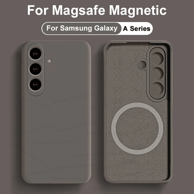 Para fundas de teléfono magnéticas Magsafe para Samsung Galaxy S22 S23 S24 Ultra S21 FE A55 A54 A35 A25 A15 5G funda de carga inalámbrica