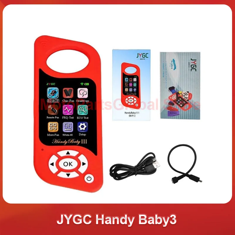 

JYGC Handy Baby3 Auto Key Tool for 4D/46/48/G/King Chip Red Chips Copier with Free 96 Bit 48 Function Multi-language Wifi Mode