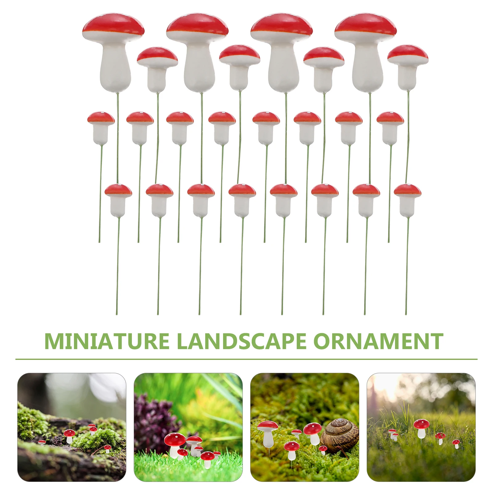 

50 Pcs Foam Mushroom Insert 1 5x30 2 2x10 2 5x10 Mini Craft Artificial Plant Decor Garden nament Micro L Desktop Prop