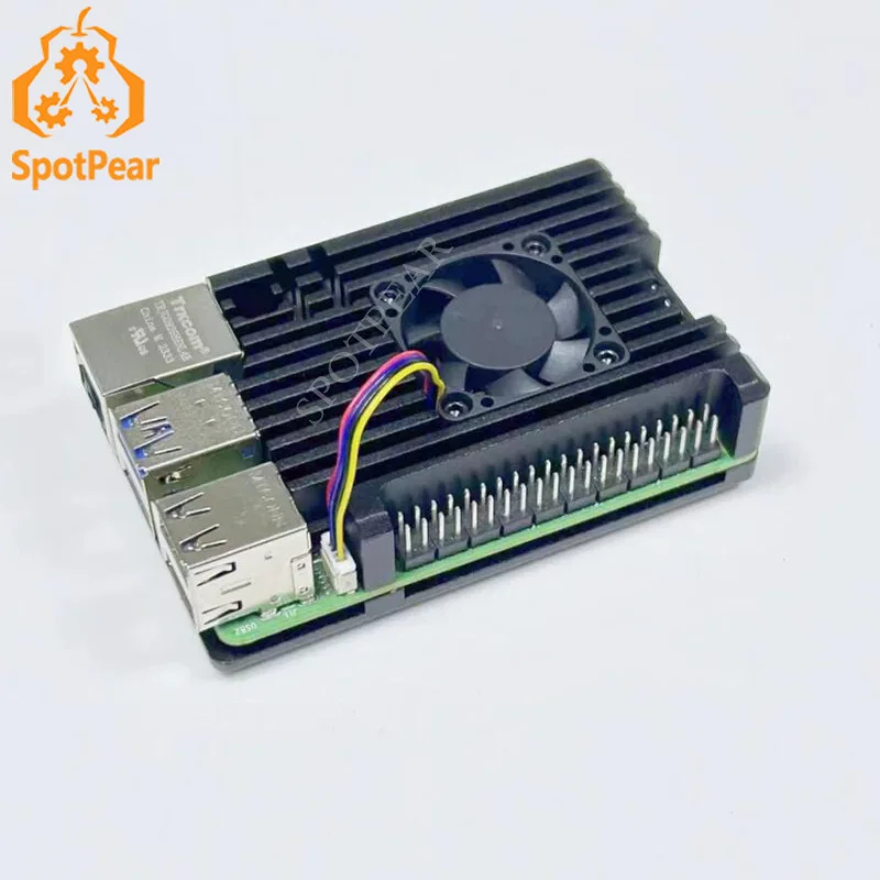 

Raspberry Pi 5 Aluminum Case with PWM Cooling Fan option Pi5 Metal Case