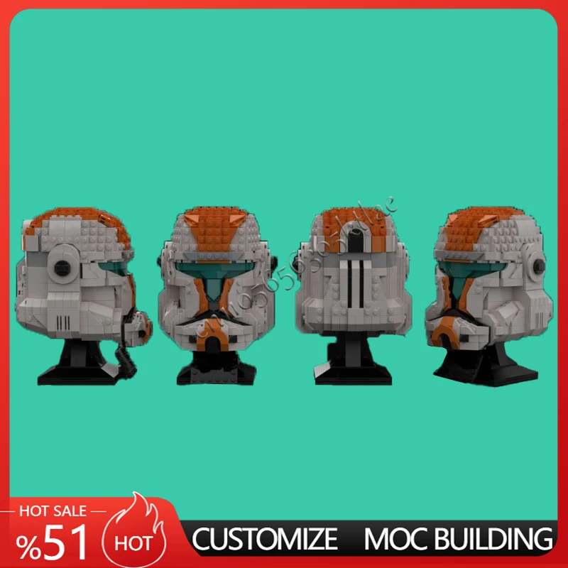 857 Uds Star Plan casco MOC clon Commando líder modelo DIY rompecabezas personalizado arquitectura educación ensamblaje modelo cumpleaños Xma juguete