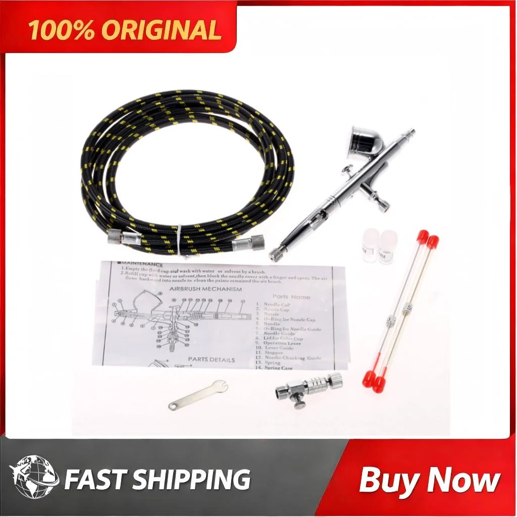 T134 Versatile Airbrush Set 0.3mm Spray Pen 1 8 Quick Fitting Wrench Artistic Painting Model Making Hobby Craft Decoration