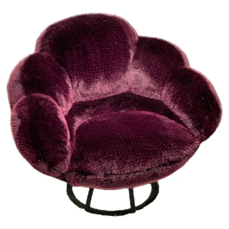 Divano letto singolo Sedia girevole pigra in stile crema minimalista italiano di design in velluto di visone per soggiorno balcone