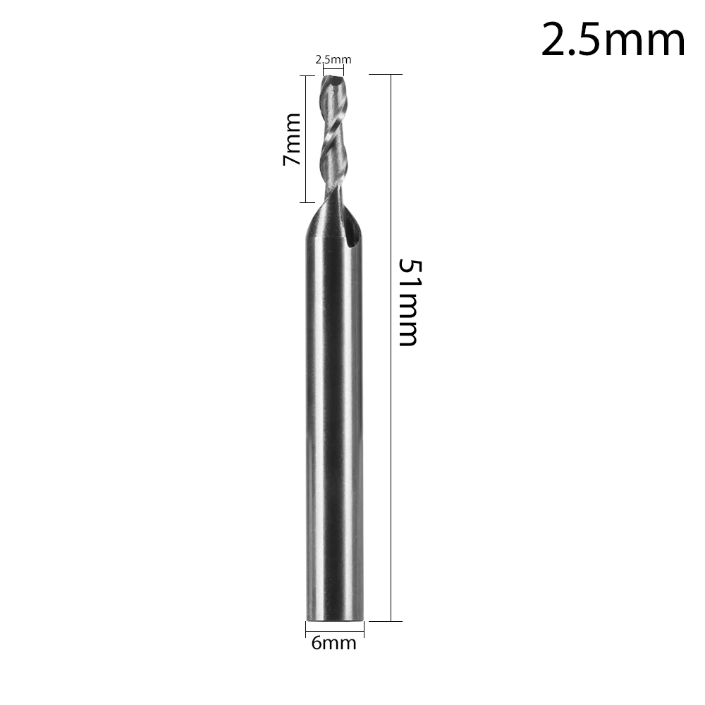 

1/5pcs Hot sale 1-12mm Machine Tool 2 Flute End Milling Cutters CNC Straight Shank Mill Cutter Woodworking Drill Bits