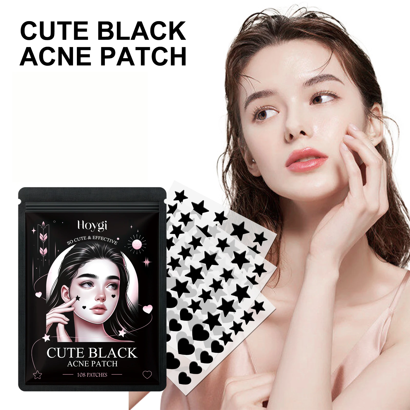 Parches Adorables para el Acné y las Espinillas - Cobertura Invisible, Reduce los Puntos Negros y las Espinillas, Desvanece las Cicatrices del Acné, Unifica el Tono de la Piel