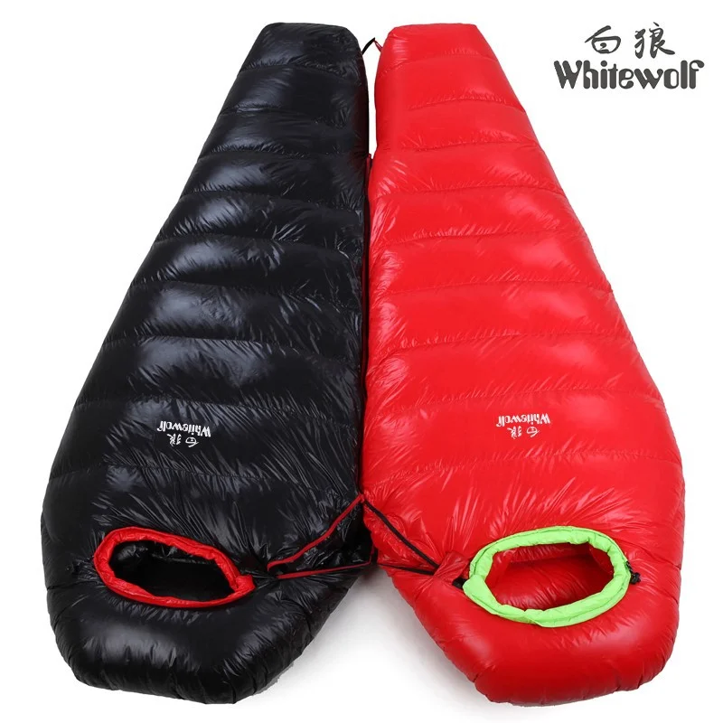 

White Goose Down filling 1800g/2000g/2200g Waterproof Winter Camping Sleeping Bag Sac De Couchage Schlafsäcke Spiwory Lazy Bag