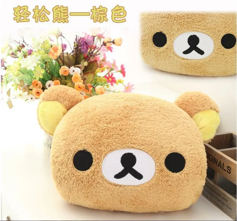 Kawaii Rilakkuma peluche Kiiroitori pulcino coppia Rilakkuma cuscino orsacchiotto bambola di pezza cuscino scaldamani regalo di natale invernale