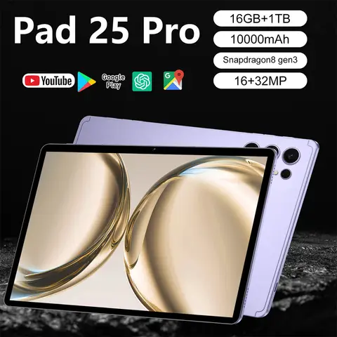 HOT Pad 25 Pro Tablets 5G Dual SIM 22GB+2TB High-end Original Global Version Tab WiFi GPS Android 15 Tablet PC Kids Children's