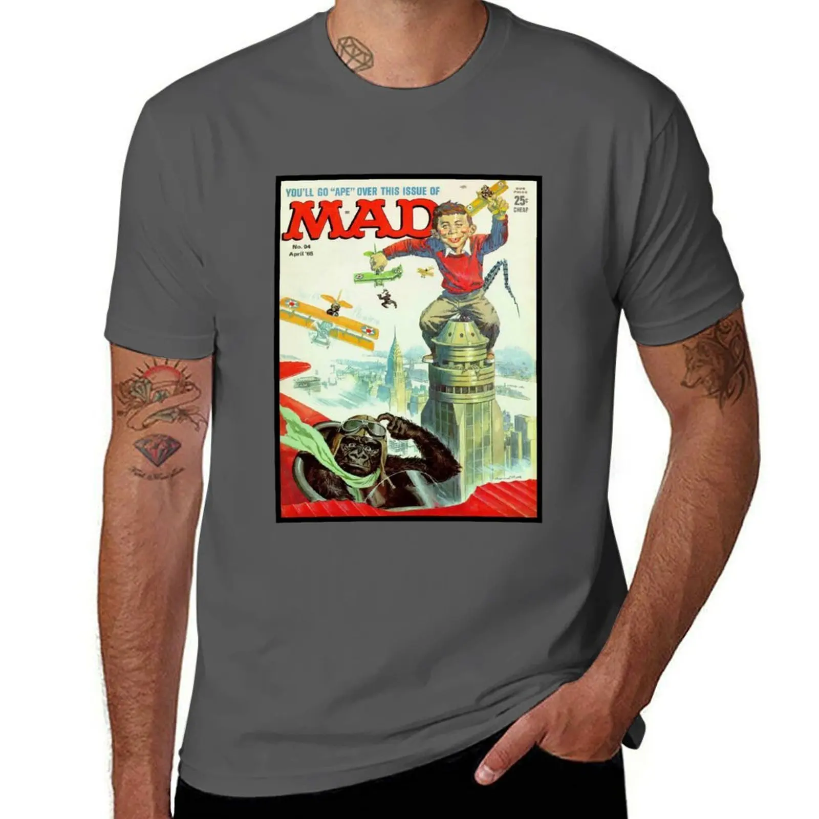 

MAGAZINE VINTAGE YES, YES, COVER MAD CLASSIC ANOTHER YES!!! ART T-Shirt Basic Lightweight Short Sleeve Tee