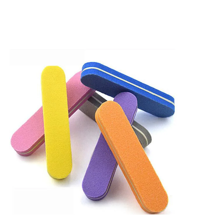 240 sztuk/partia mini pilnik do paznokci, gąbki do pilowania paznokci, gąbki 100/180 do pilowania paznokci