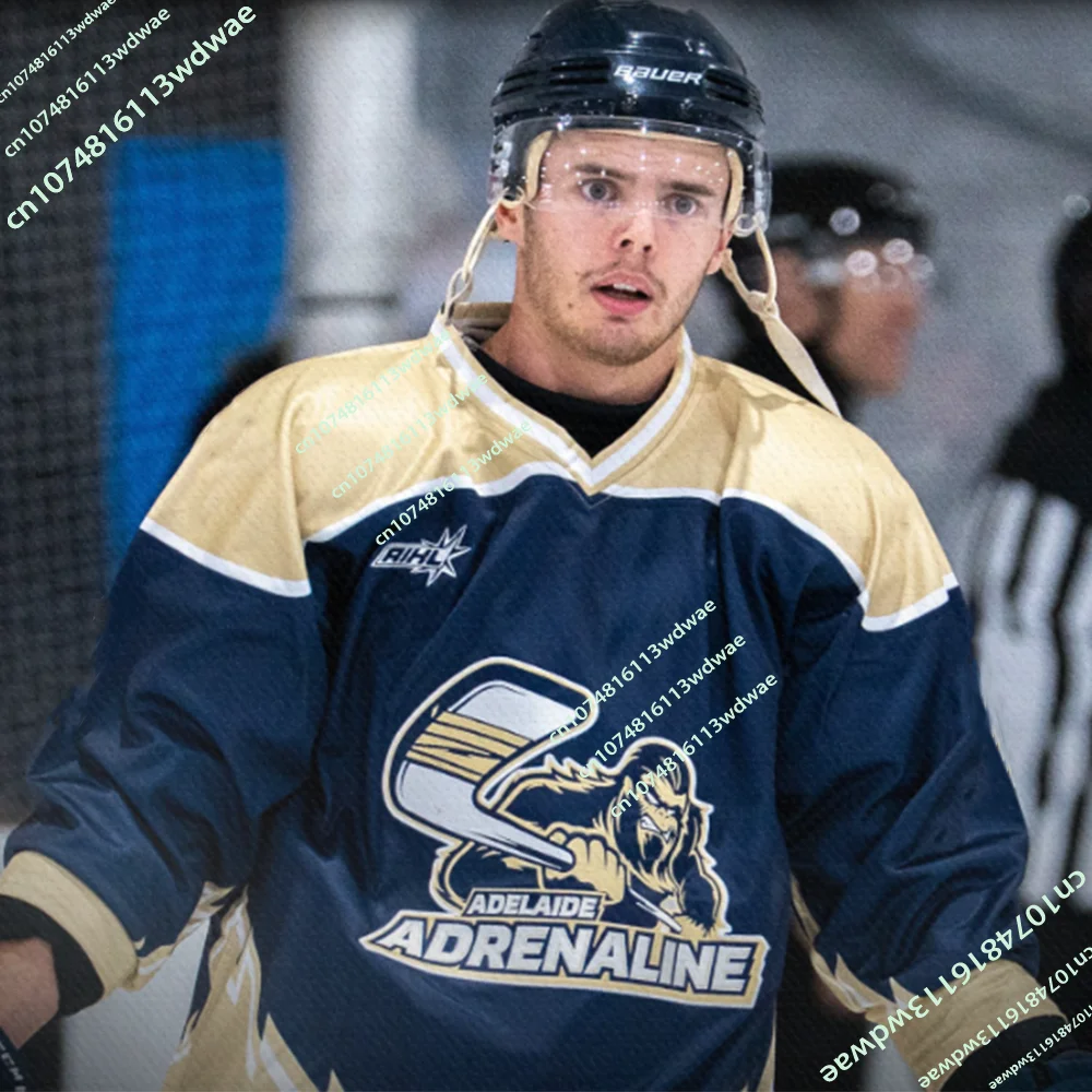 

НОВИНКА 2026: Мужская хоккейная футболка AIHL Australia Adelaide Adrenaline с 3D-принтом, длинным рукавом, спортивная, повседневная, быстросохнущая, для взрослых, в стиле мото.