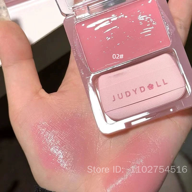 Judydoll crème légère à l'eau fard à joues hydratant multi-usages hydratant haute lumière expansion avec bouffée maquillage pour le visage longue durée