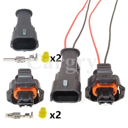 1 Set 2P 1928403874 1928404226 AC Assembly Car Fuel Spray Nozzle Wiring Socket Auto Camshaft Sensor Sealed Plug